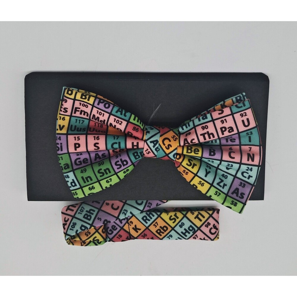 Periodic Table of Elements Bow Tie Chemistry  Rainbow Microfiber